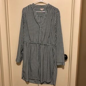 Gap Geometric Print Tie Dress - Large
